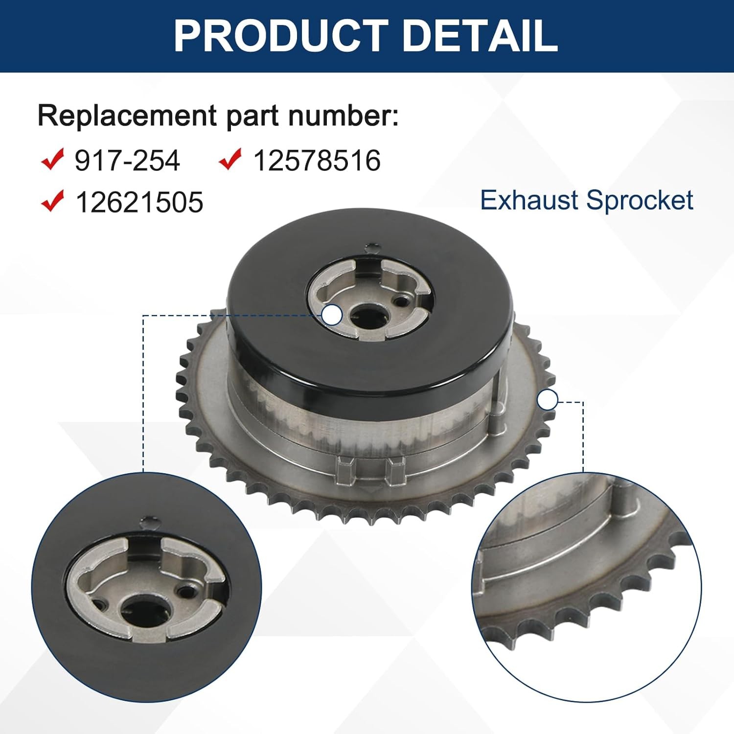 Intake&Exhaust Camshaft VVT Sprocket Compatible with Buick LaCrosse Regal