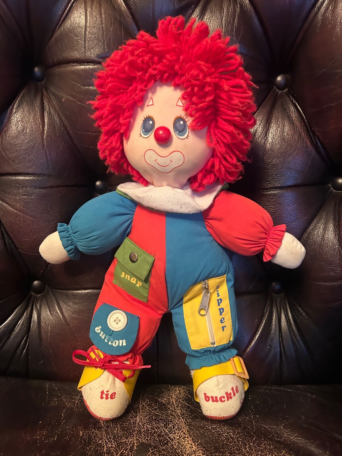 Vintage 1983 American Greetings Amtoy Doll 16” Learn to Dress Clown
