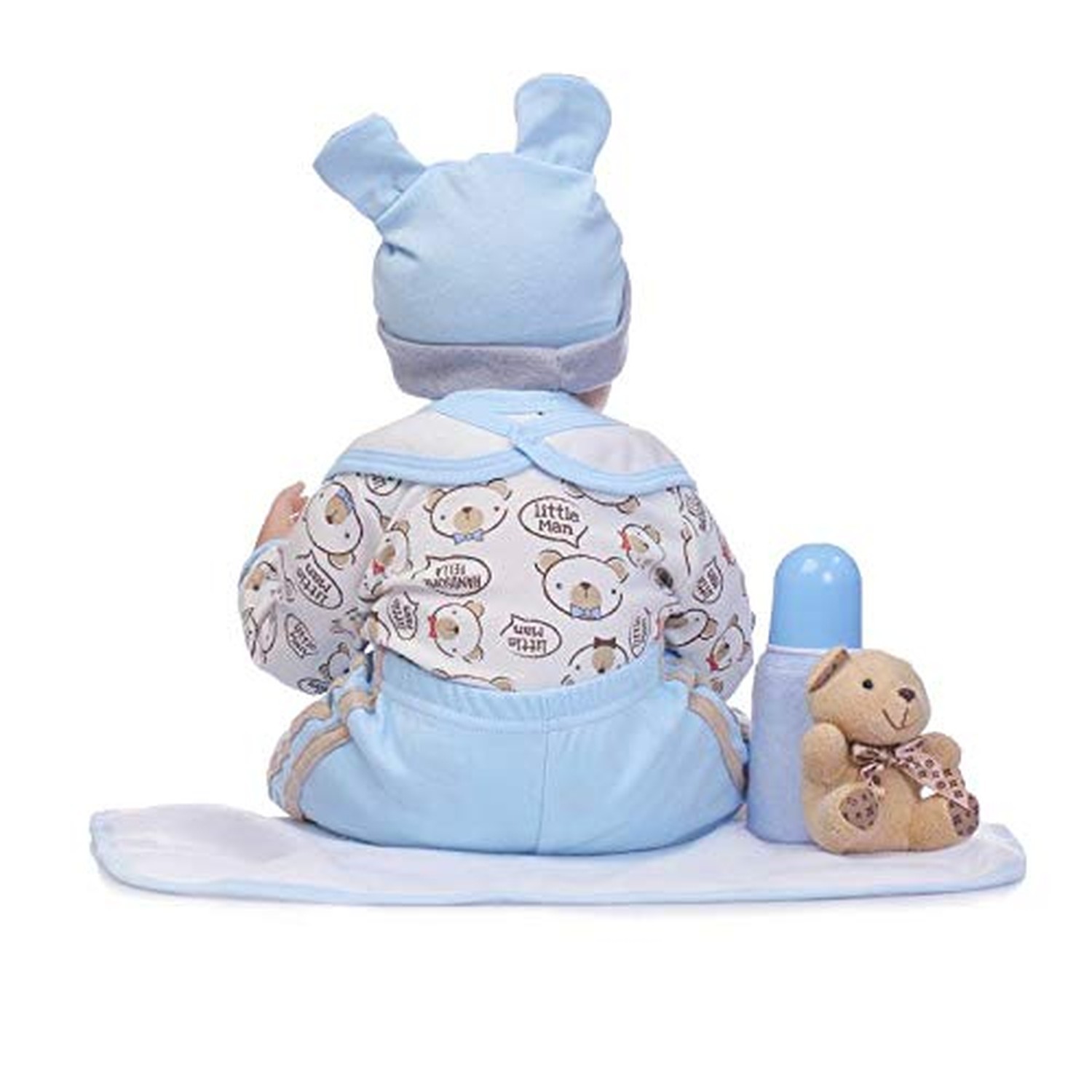 Reborn Baby Doll Clothes Boy 5pcs for 17- 18 inch Reborn Doll Boy Blue Outfit…