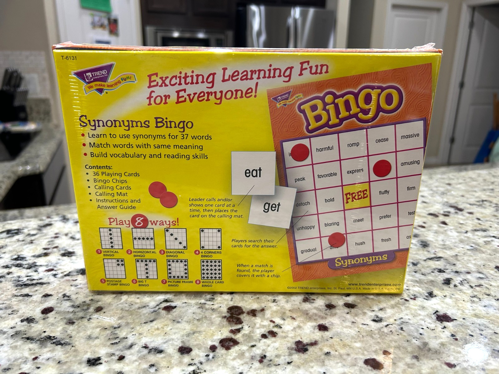 Trend Enterprises Synonyms Bingo Educational Game – NEW