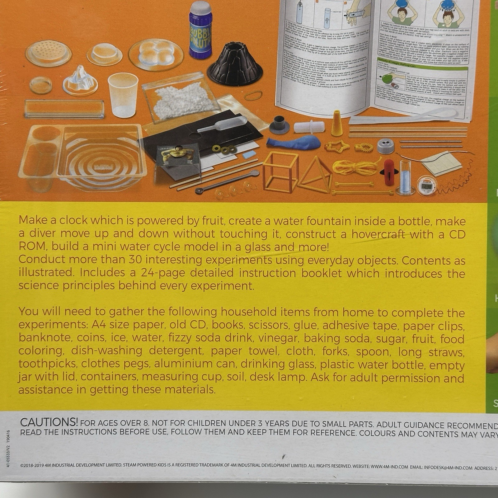 Steam Powered Kids Kitchen Science Kit 30 Interesting Experiments Included Learn