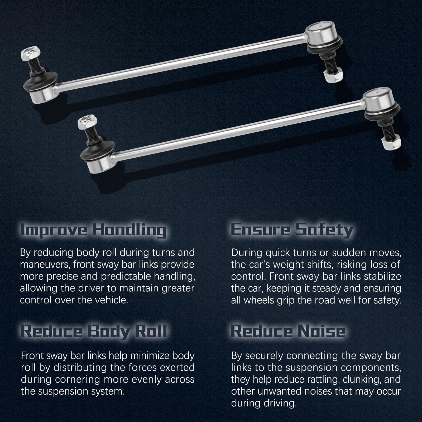 K80296 Stabilizer Sway Bar Links 2PCS For 2004-2012 Ford Escape/Fiesta/Ecospo…