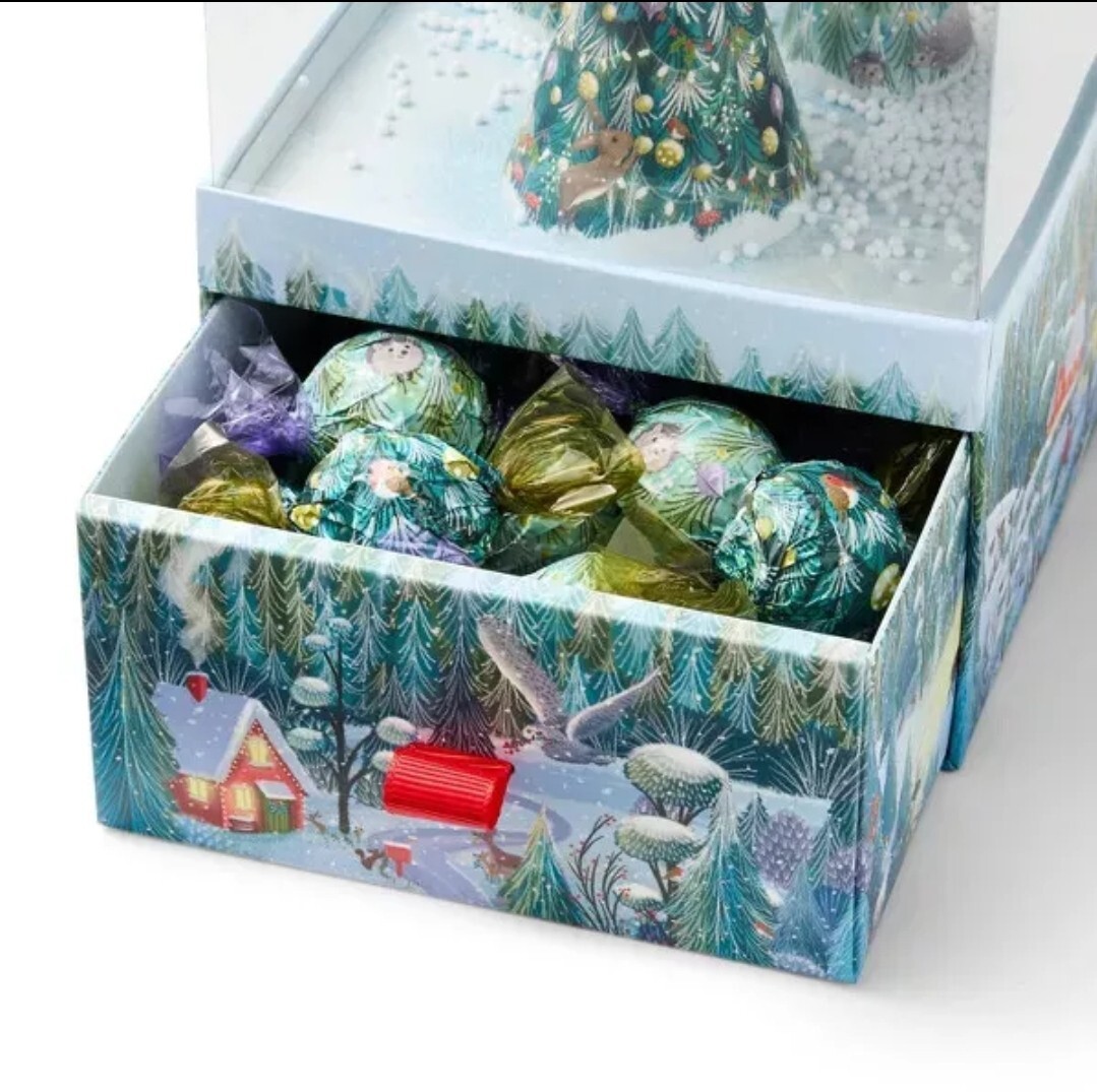 M&S The Magical Snowing Chocolate Forest Milk Truffle Light Up Box 200g