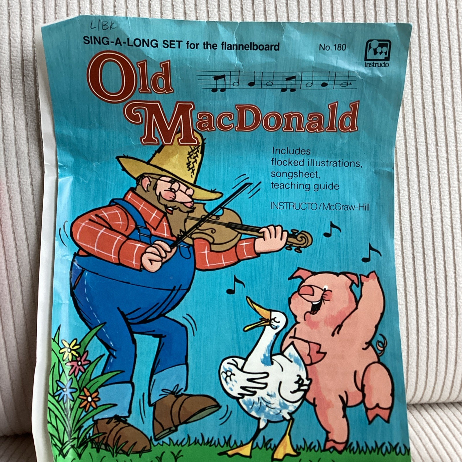 Vtg Old Macdonald Had A Farm Felt Board Story Figures Animals Educational Music