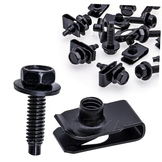 10 Sets 1/4-20 Bolts & U Nut for GM FordChrysler – Fender Pickup Box 10 Sets