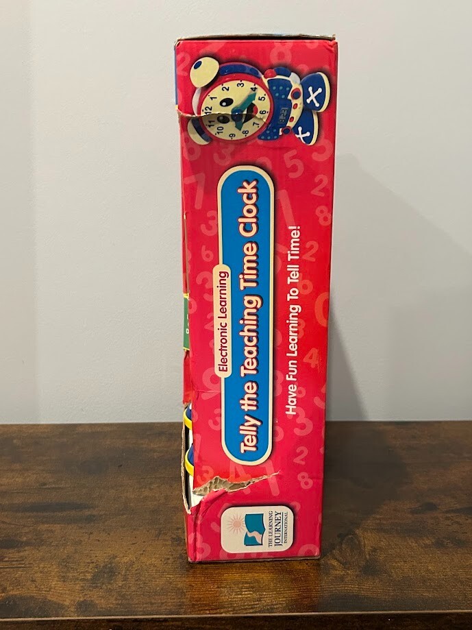 The Learning Journey Telly The Teaching Time Clock Blue/Yellow 2015 NIB