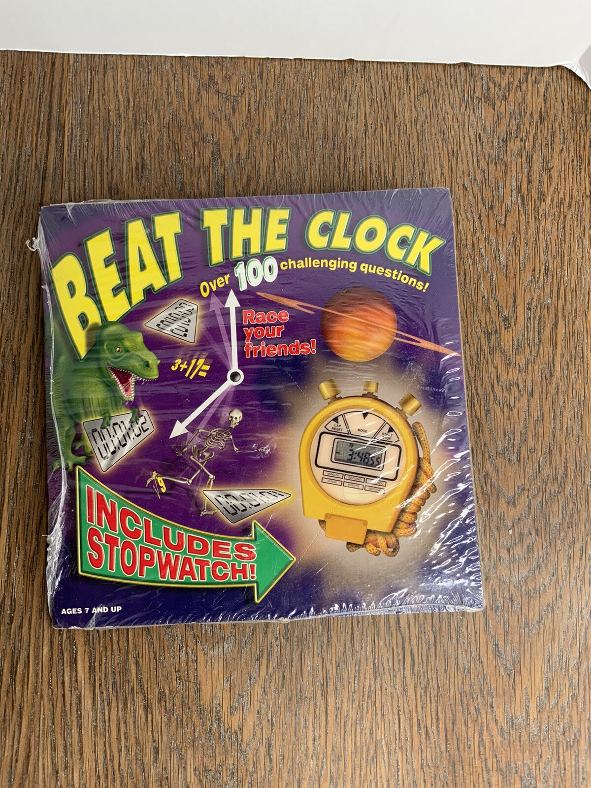 Beat the Clock Book and Stopwatch Game 100 Challenging Questions Vintage 1998