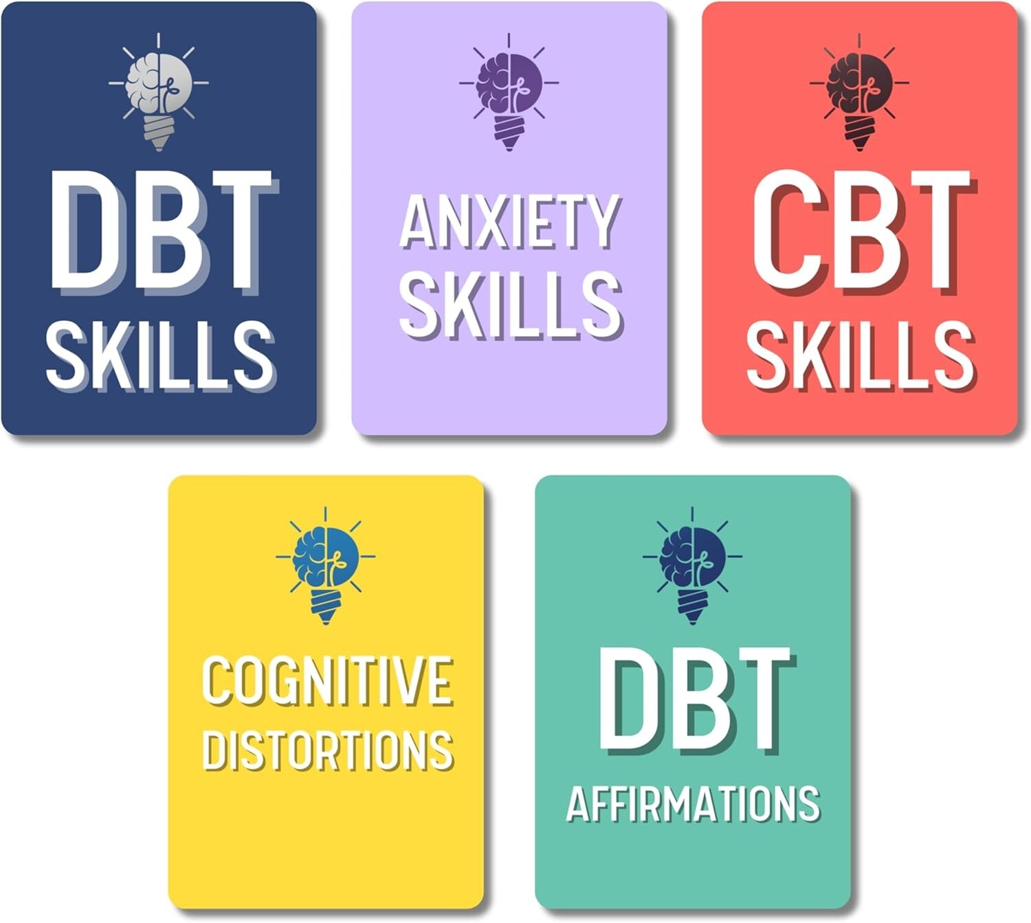 DBT Flashcards Dialectical Behavior Therapy Coping Skills Cards Lot Of 2