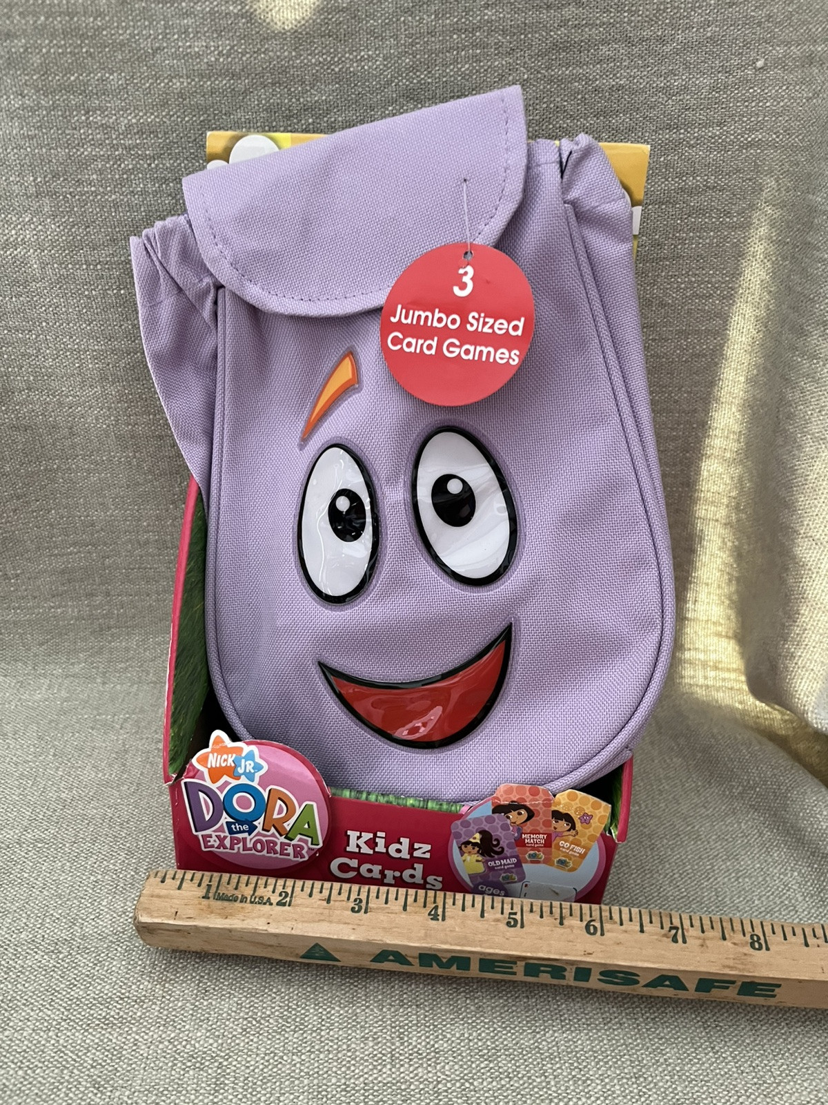 2006 Dora the Explorer Cloth Bag Classic 3 Jumbo Kidz Cards Game Play To Learn