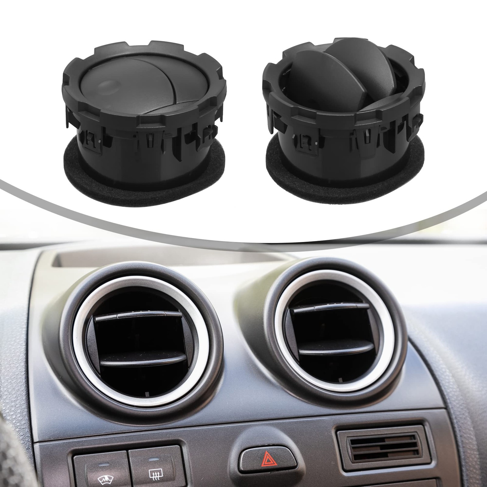 X AUTOHAUX 4 Pcs Front Dashboard Air Vent AC Heater BC3Z19893AA for Ford F-25…