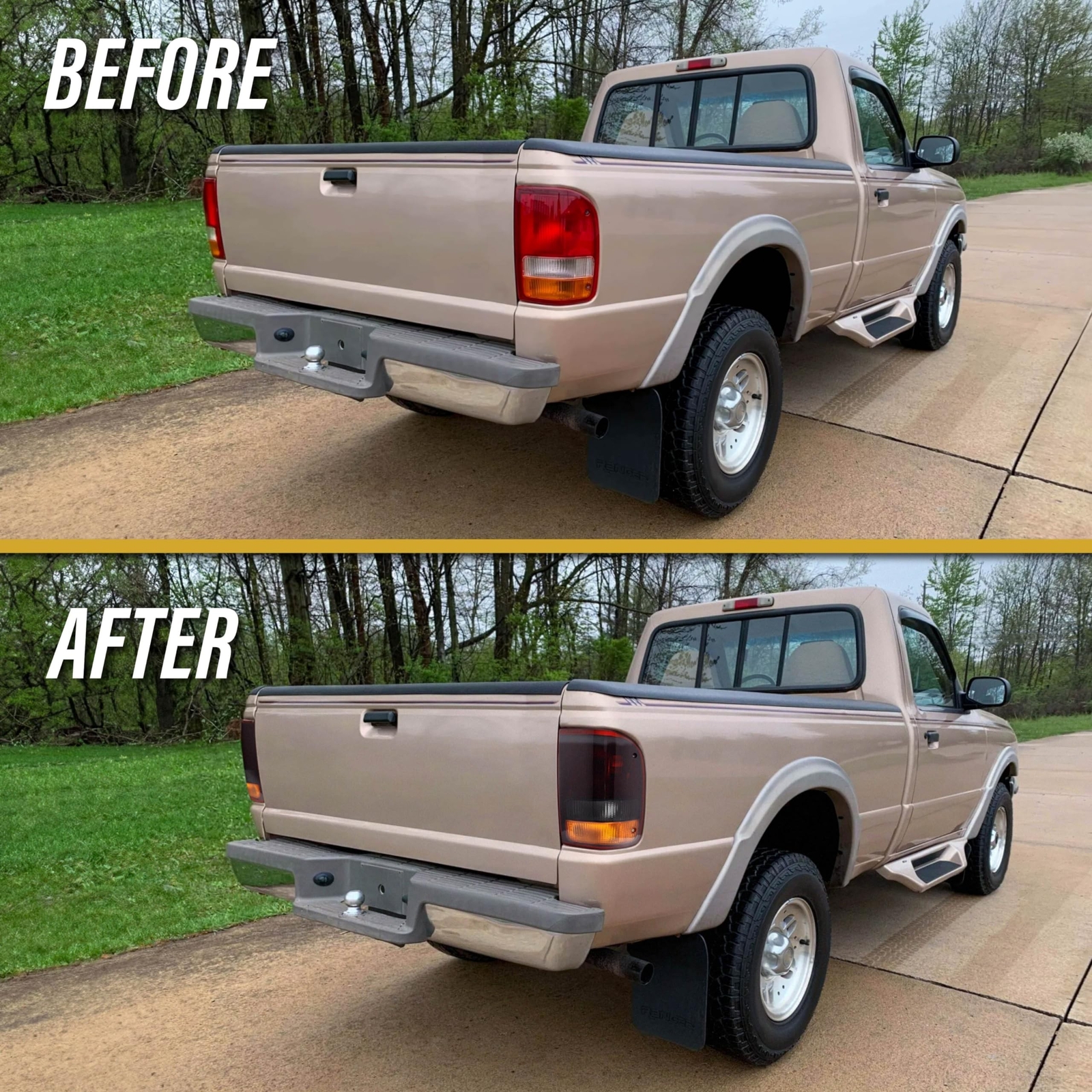 USR 93-97 Ranger Pick-Up Tail Light Set – SMOKED Tail Lamps Pair (Left + Righ…