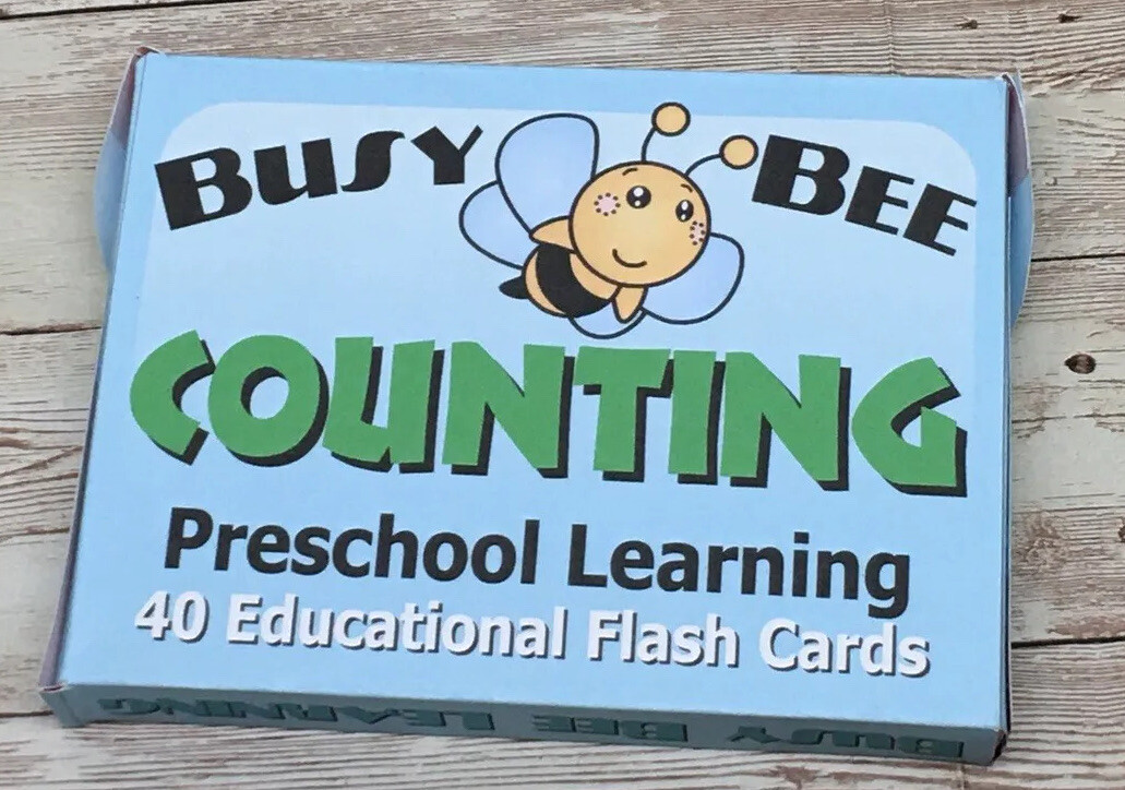 Counting – Busy Bee Preschool Learning – 40 Educational Flash Cards UNCUT PRINT