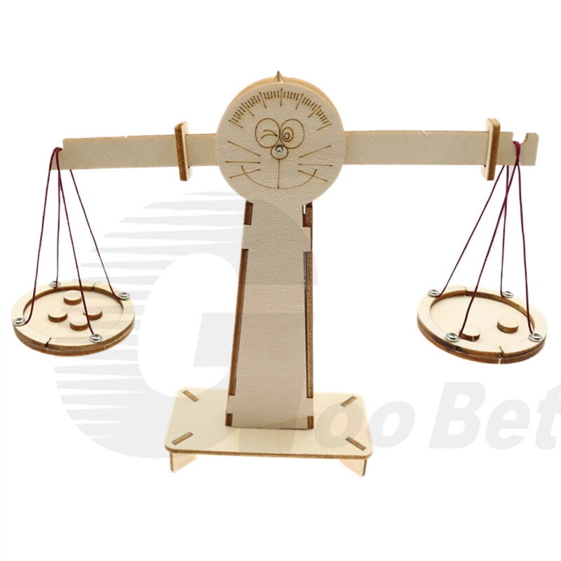 Wood Balance Scale Craft Toy DIY Kit Children Educational Self Assembly Project