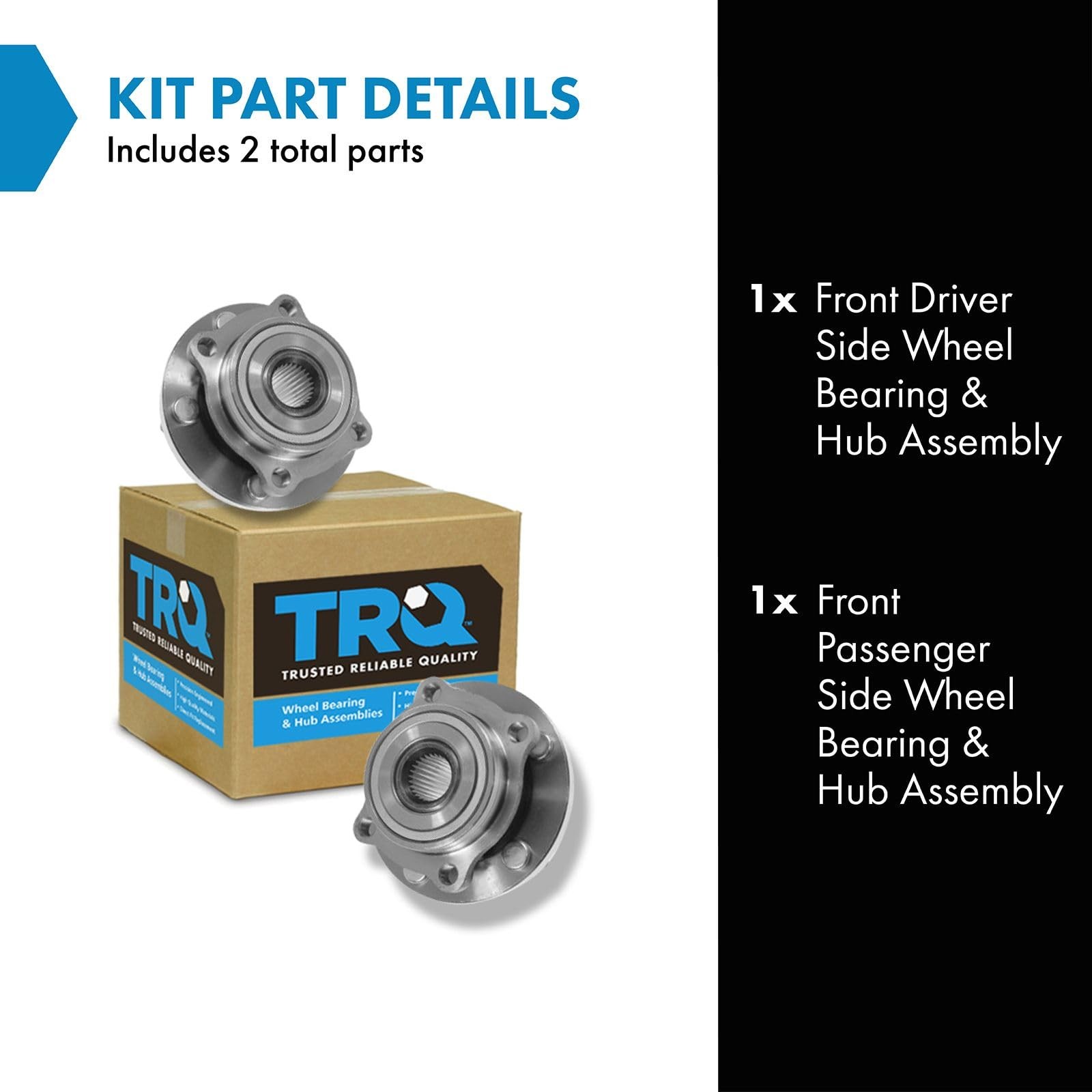 Mitsubishi Front Driver Passenger Side Wheel Bearing Hub Assembly Kit 2 Pieces