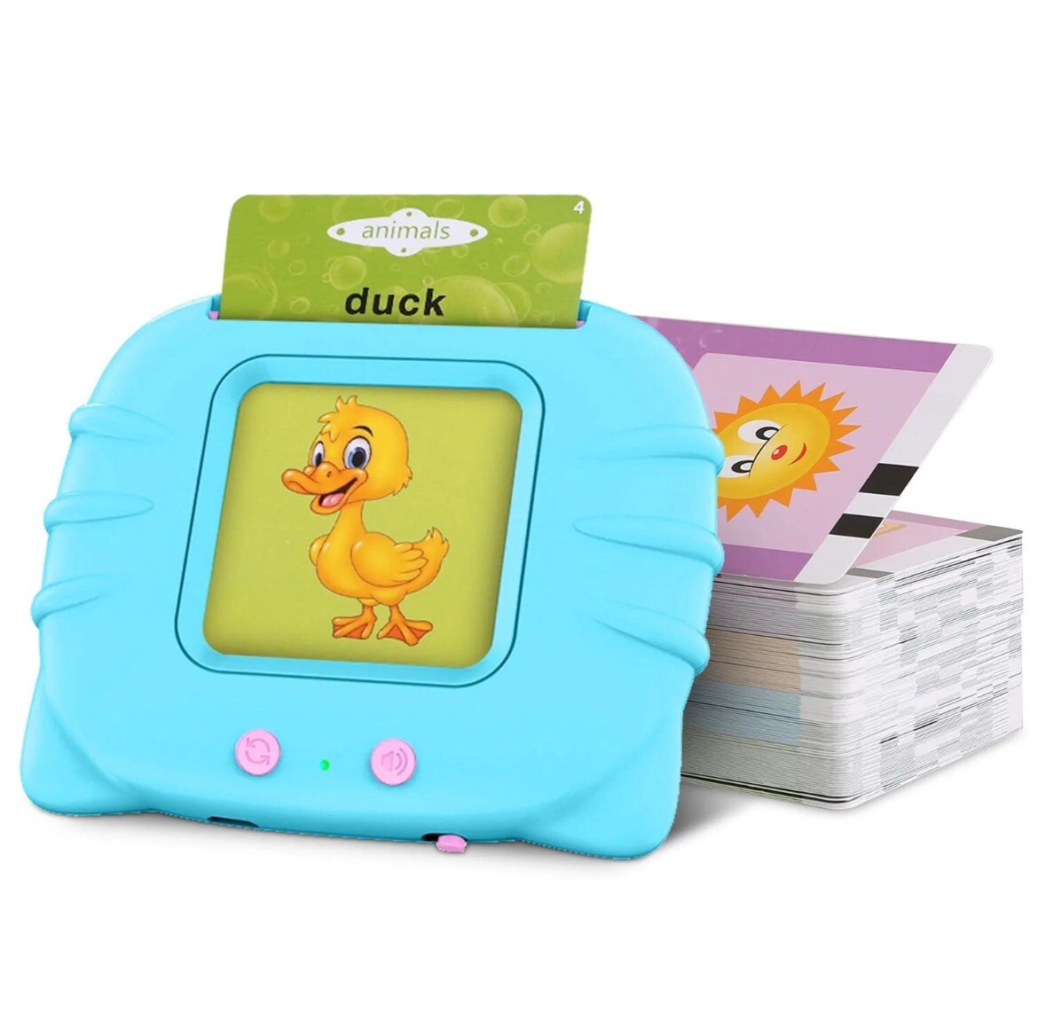 Electronic Talking Flash Cards 224 Sight Words Pocket Speech for Toddlers Pink