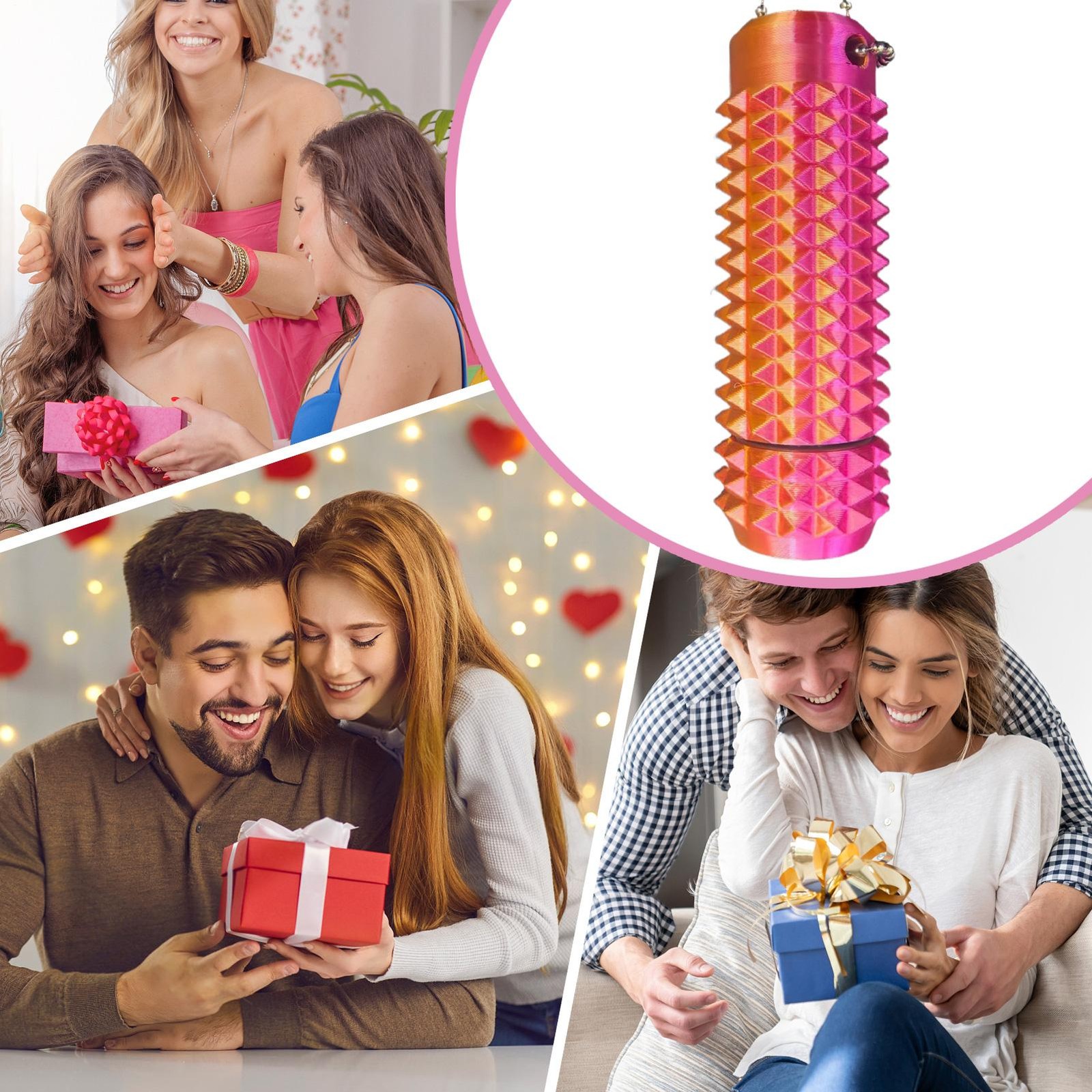 Spiky Grippie Stim Keychain Comfortable Tool Unique Key Hanging Ornament