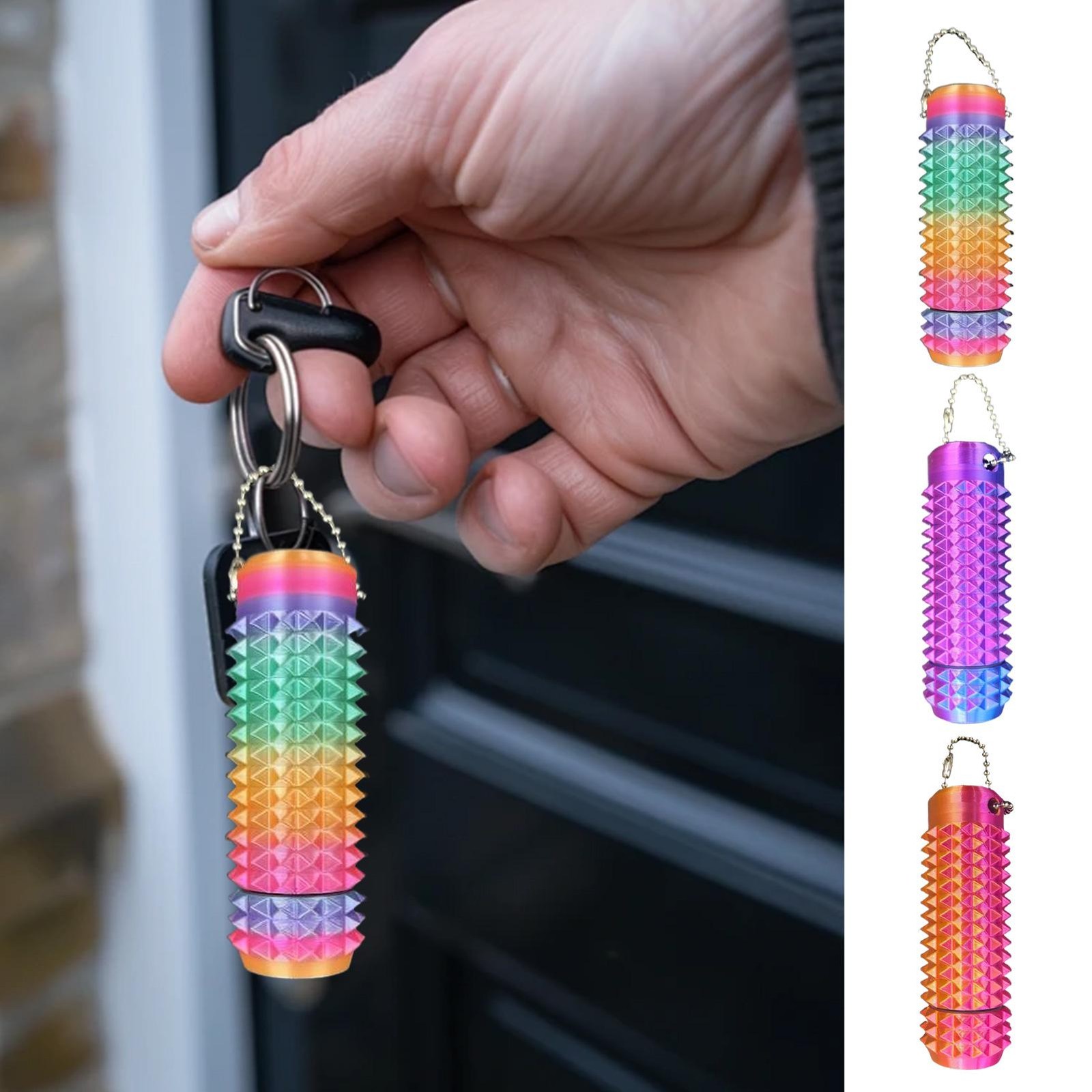 Spiky Grippie Stim Keychain Comfortable Tool Unique Key Hanging Ornament