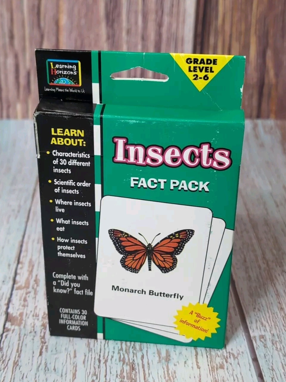 Learning Horizons Educational Flash Card Packs Monarch Butterfly 30 Insects