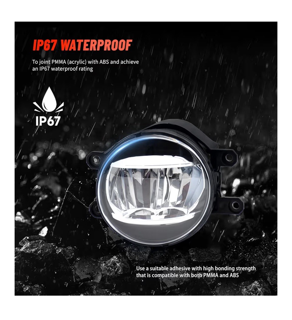 L+R LED Fog Light Assembly Compatible with 2006-13 Toyota Camry RAV4 Highlander