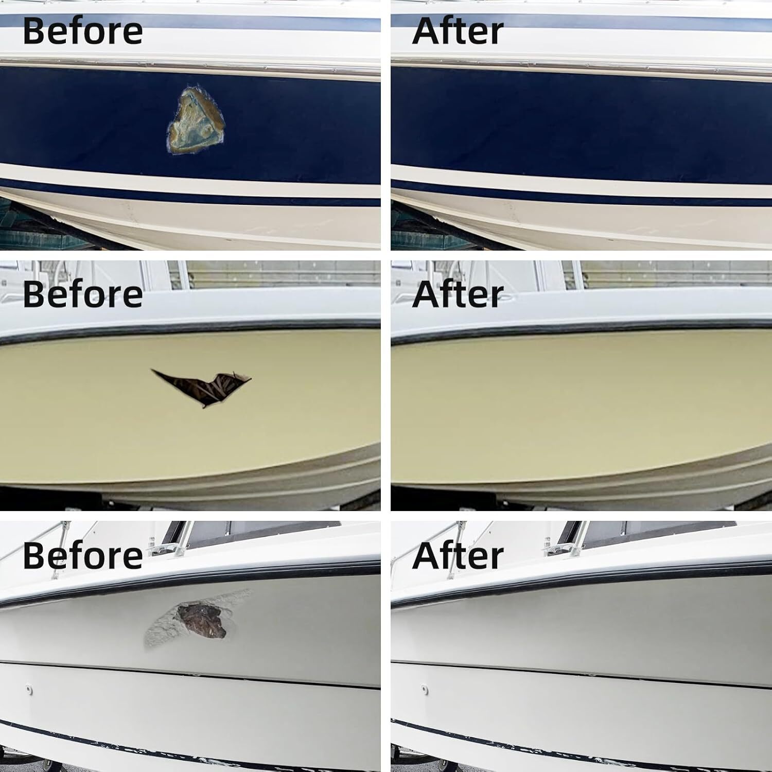 Fiberglass Boat Repair Kit (Color Match), Gel Coat Repair Kit for Boats, Marine