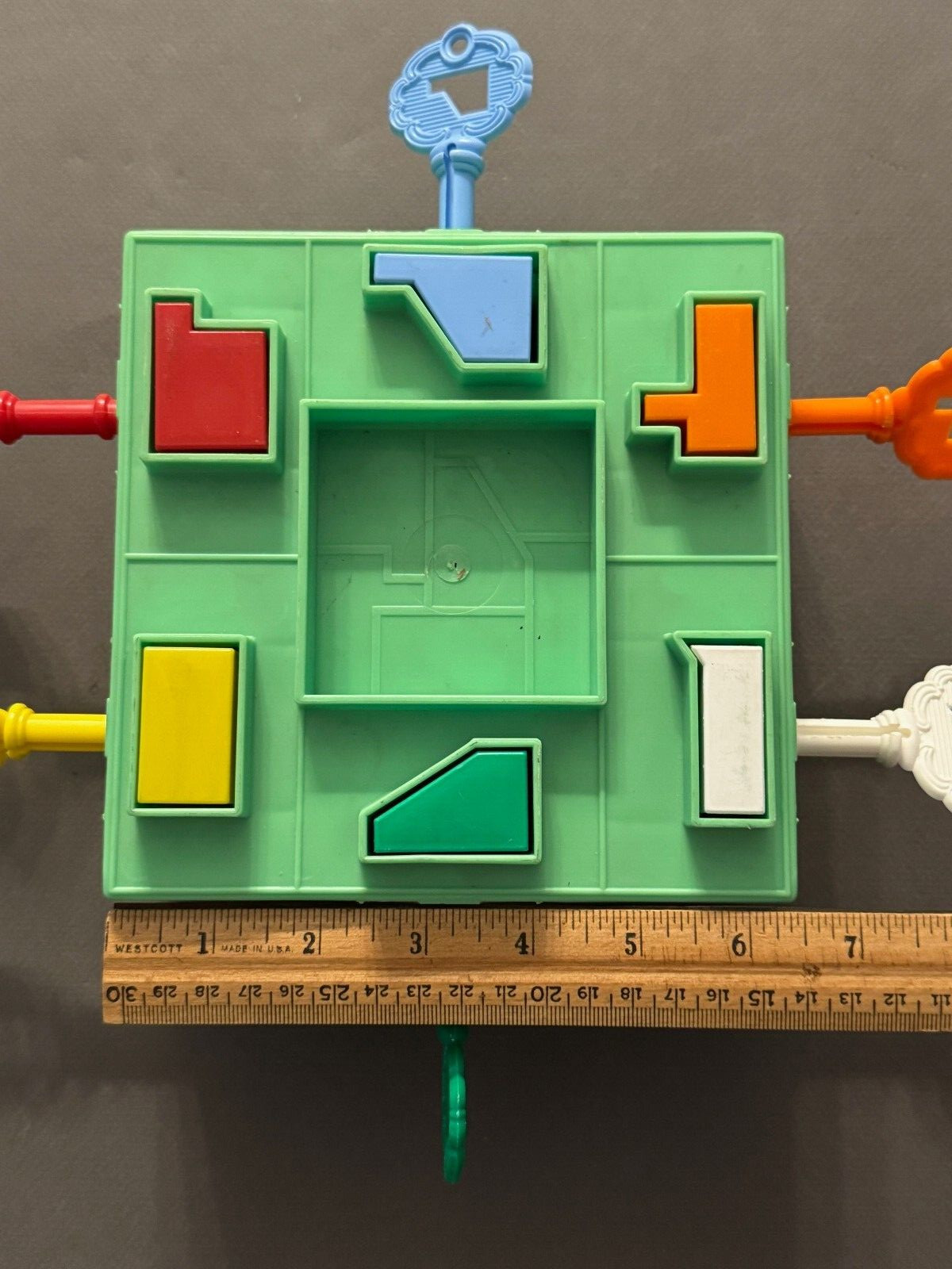 KEYS OF LEARNING LOCK CHILD GUIDANCE TOY NO 100 VTG EDUCATIONAL DEXTERITY PUZZLE