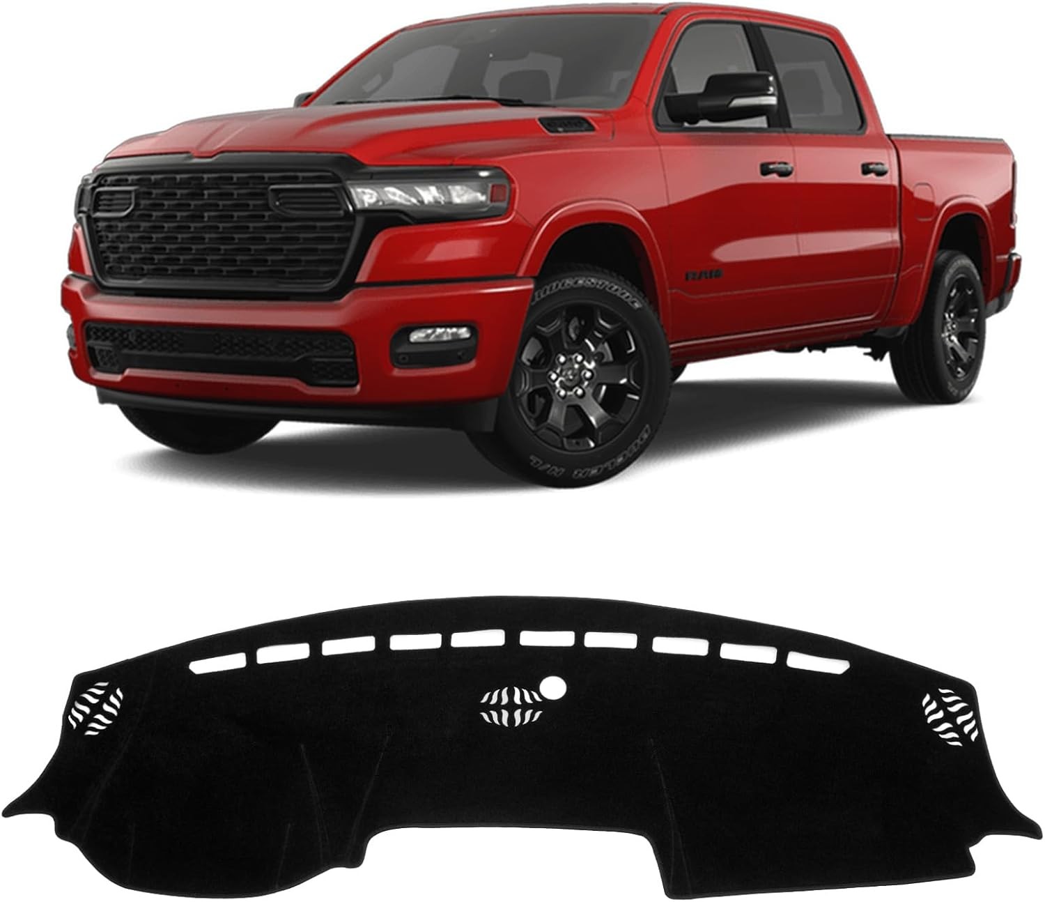 Sunsdrew Dash Cover 2019-2026 Dodge Ram 1500 2500 3500 Dashboard Cover Mat fo…