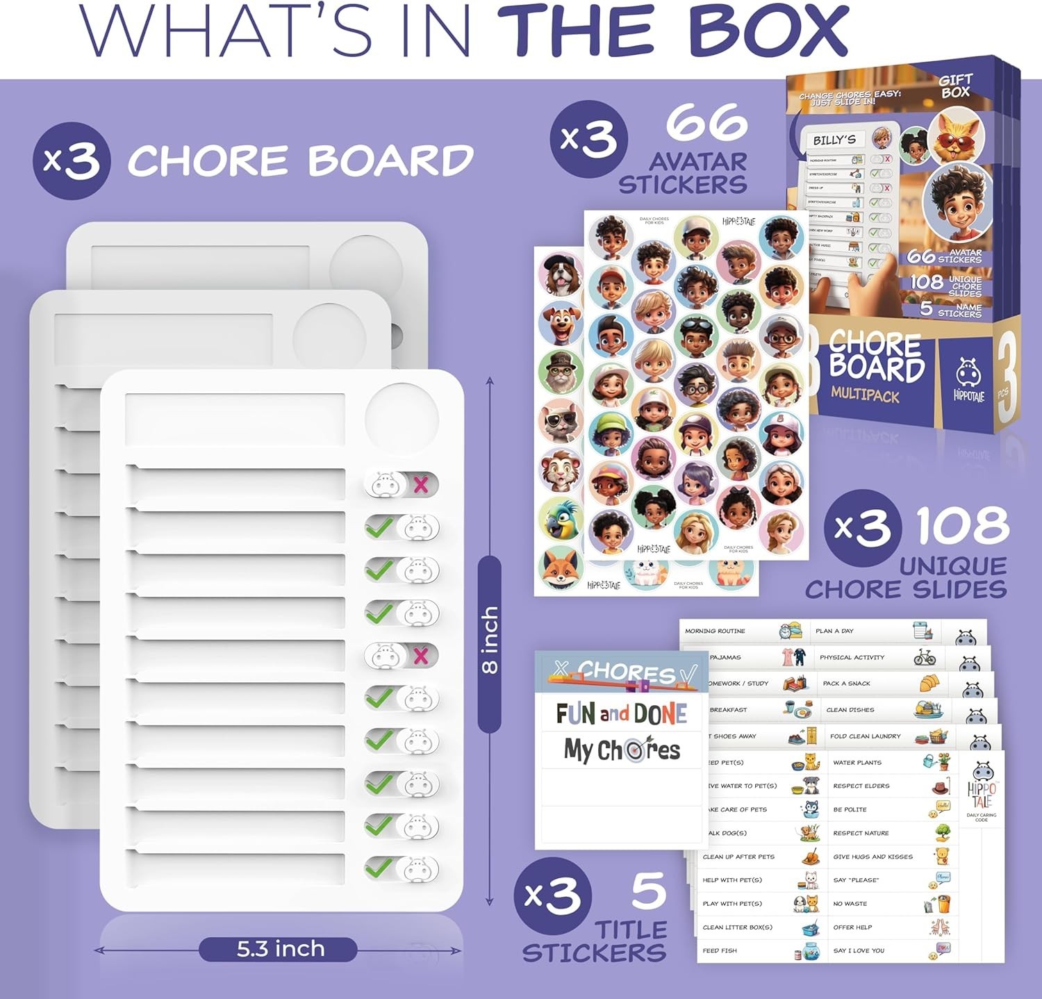 Chore Chart for Kids – Daily Routine Chart for Kids with Checklist & Stickers…