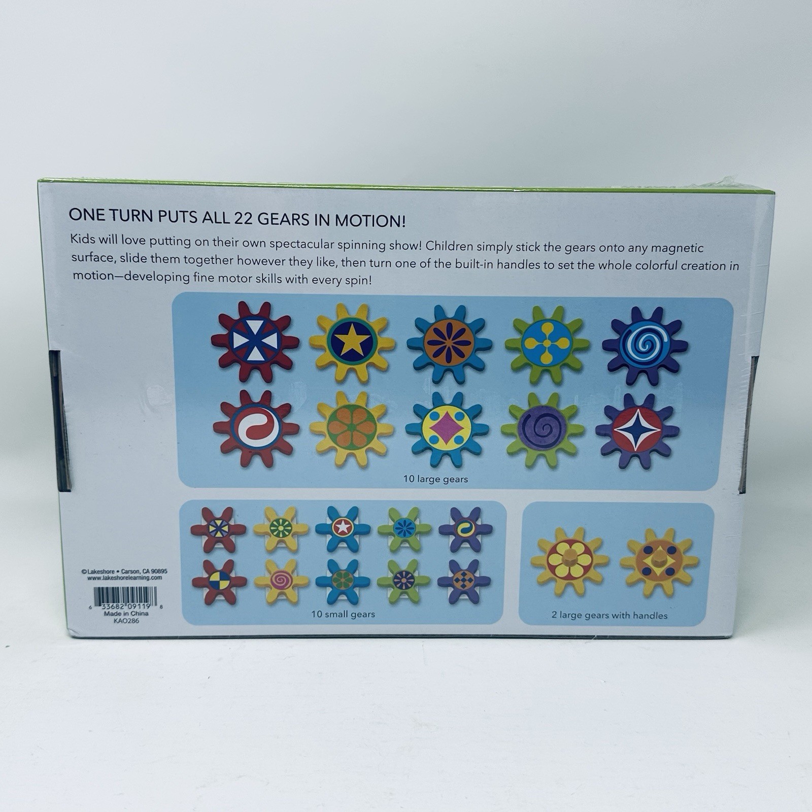 Lakeshore Leran & Play Turn & Learn Magnetic Gears Ages 3+ Motor Skills Sealed