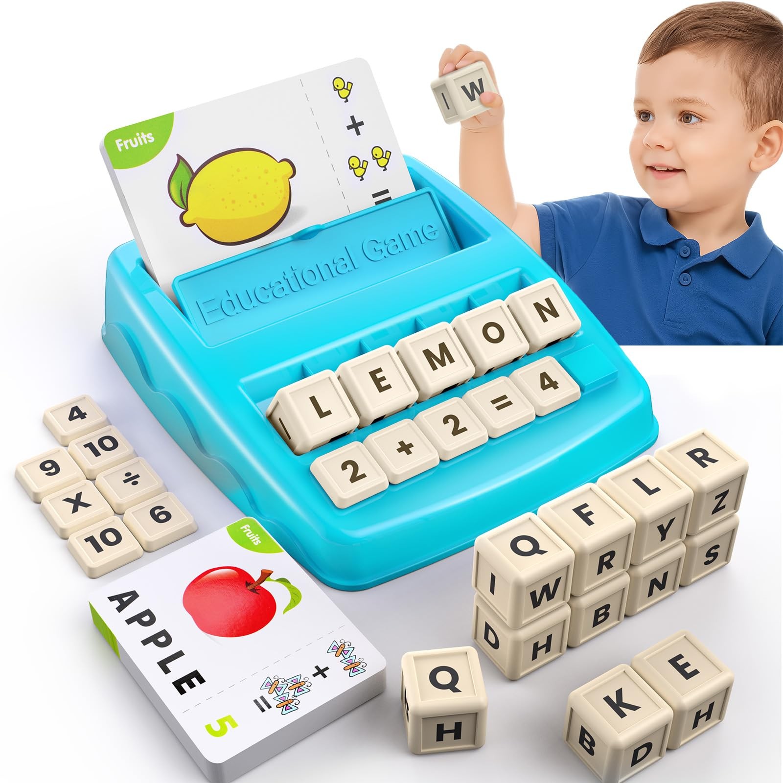 Educational Toys Learning Games for Kids 3-8, Matching Letter Spelling Early Mat