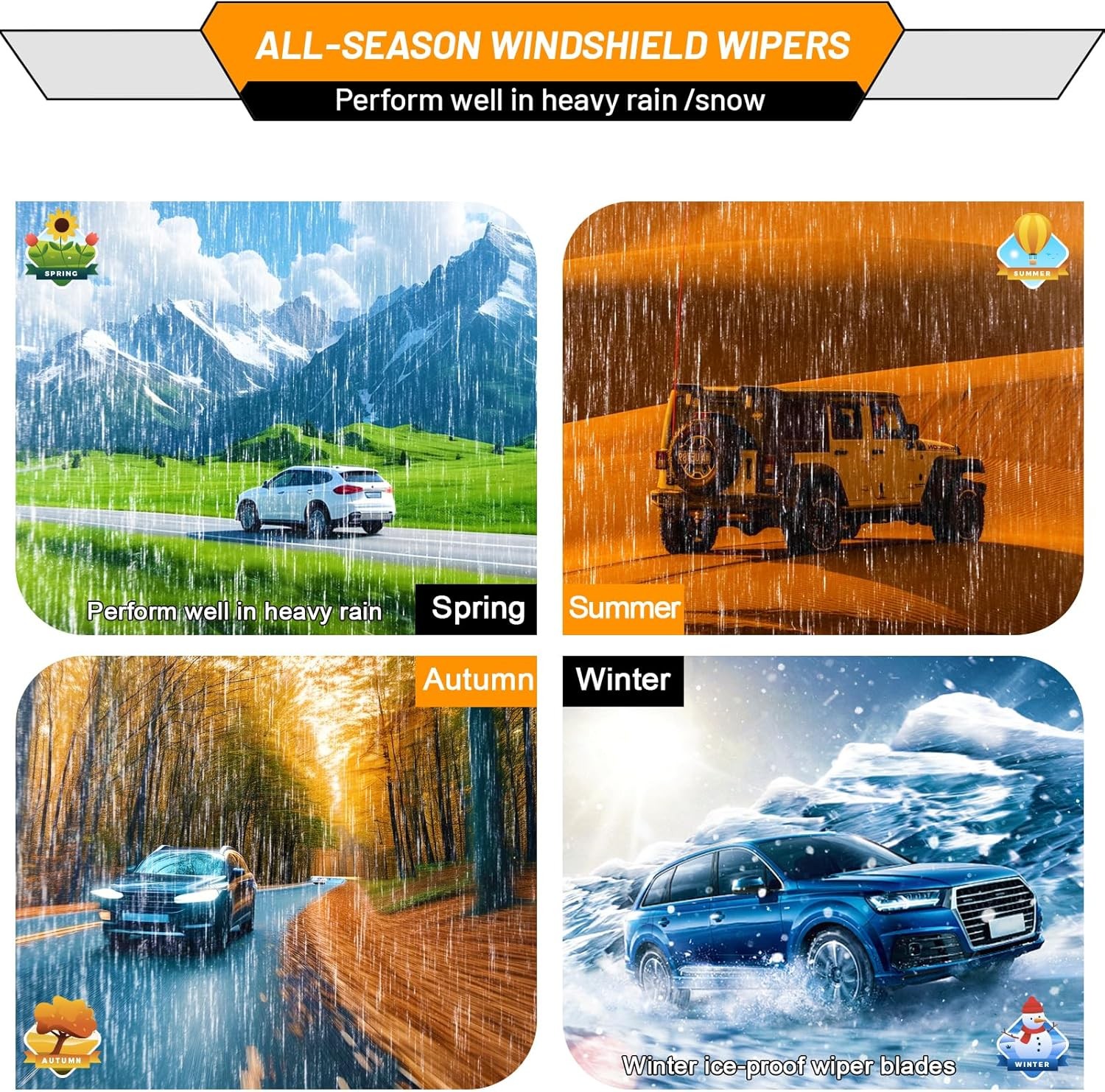 AUTOBOO Windshield Wipers 20+20+12 for Ford Escape 2008-2012