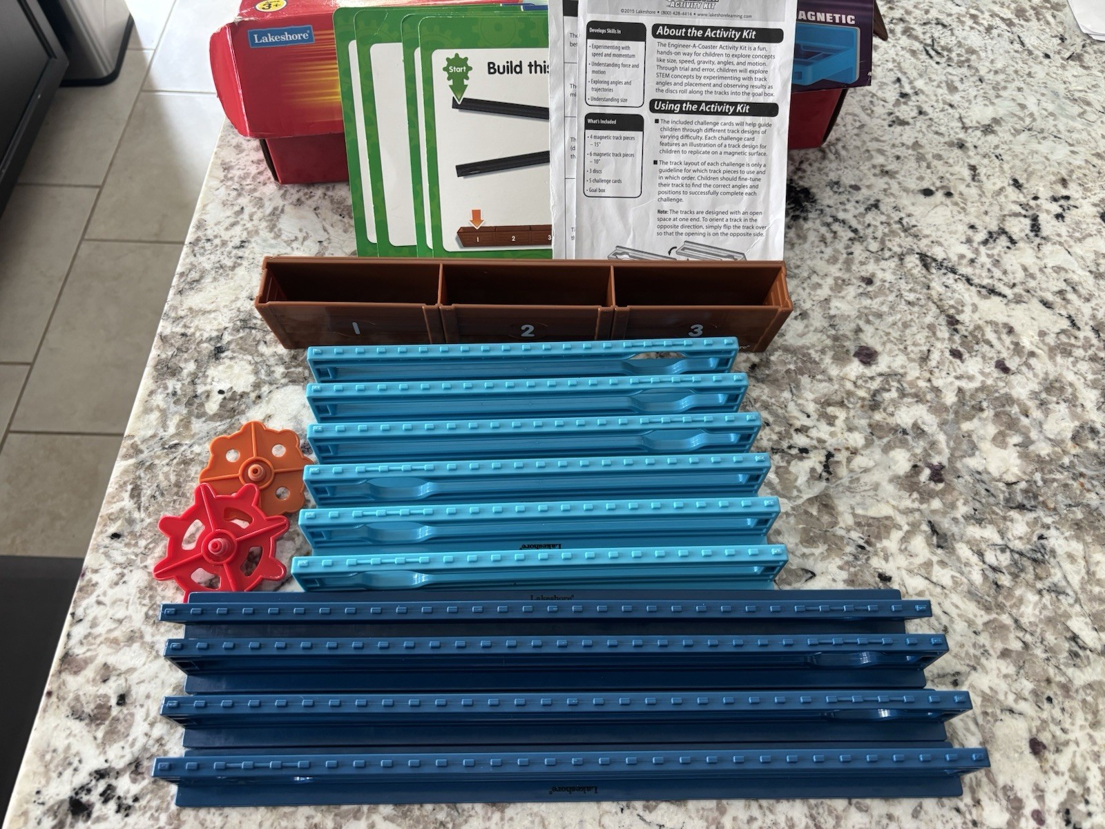 Lakeshore Engineer-A-Coaster Activity Kit STEM Roller Coaster Magnetic Tracks