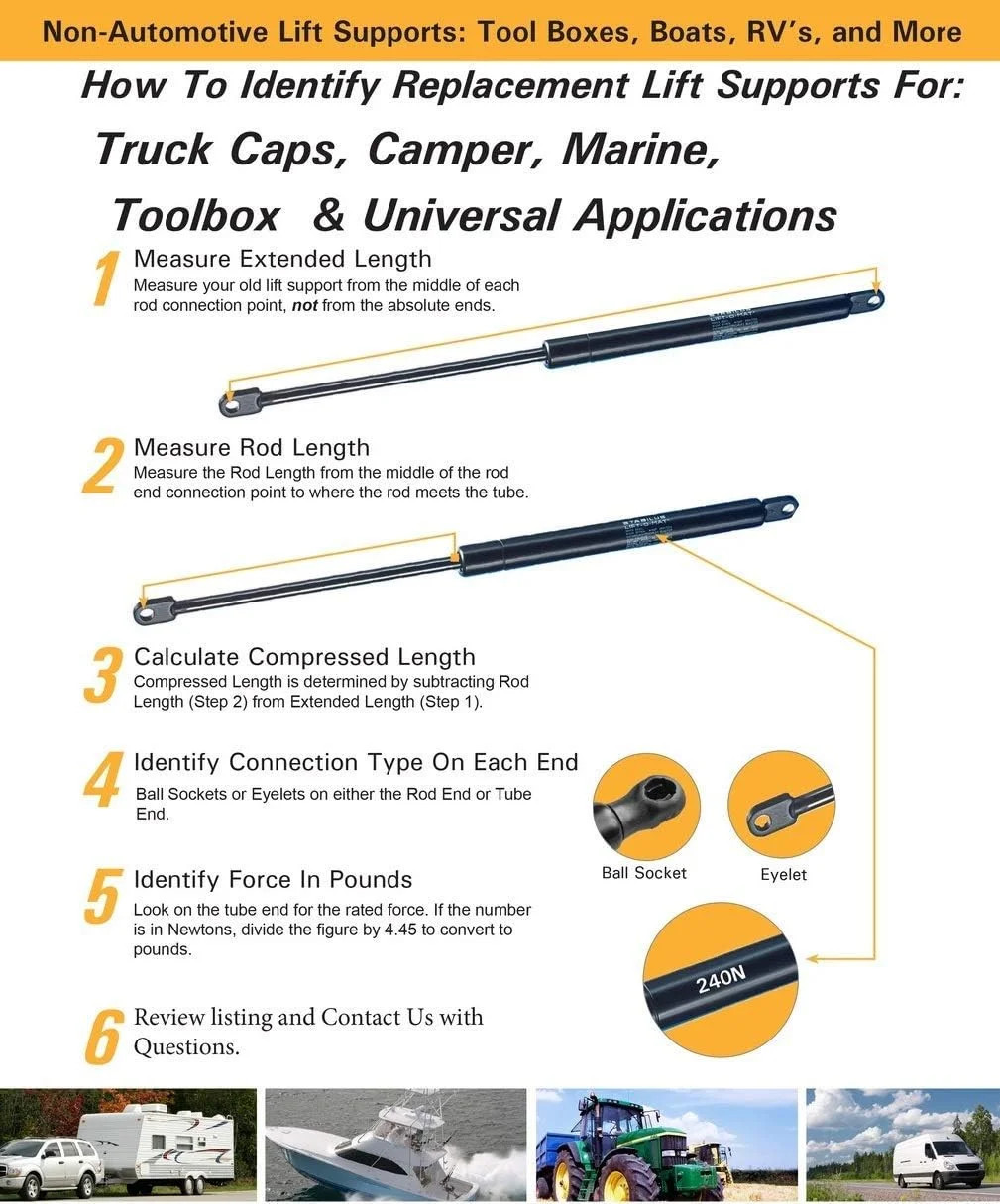 2Pcs 26 Inch Front Hood Struts Lift Supports Fits 2011-2016 F-250 F-350 F-450 F-