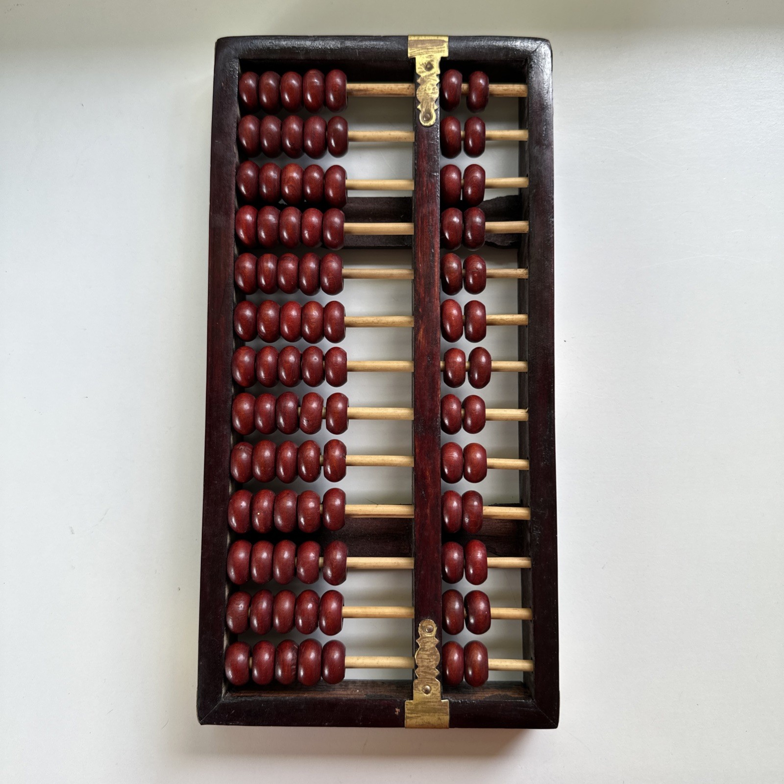 Vintage Abacus Wooden Maths Counting Tool Arithmetic Chinese 25cm x 13cm