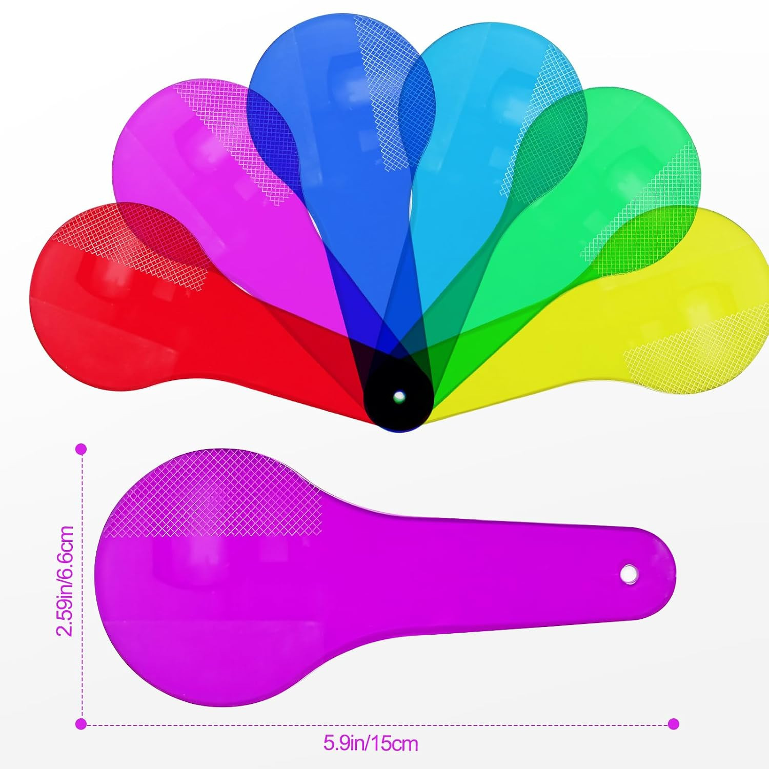 6Pcs Color Paddles,Transparent Optics Filter Plate Color Learning for Learning