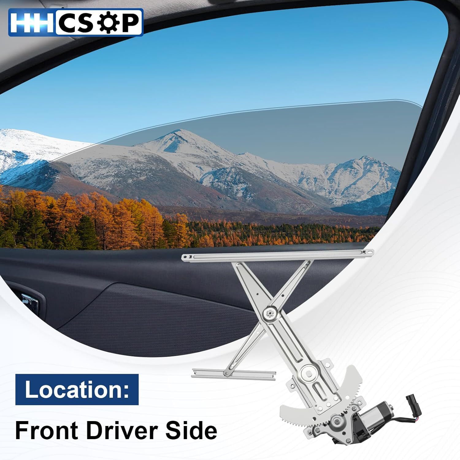 Front Left Driver Side Power Window Regulator with Motor Fit for Chevy Colorado
