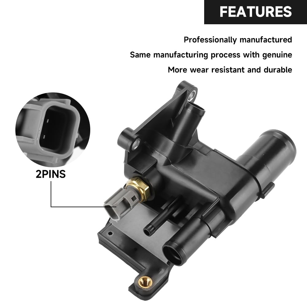 Engine Coolant Thermostat Housing Assembly – Compatible for Mazda 3 S, i…