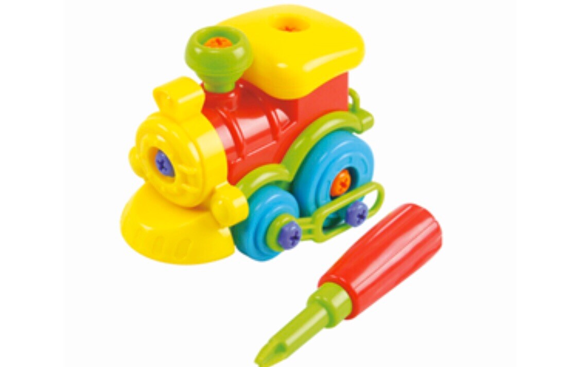 Discovery Toys MOTOR WORKS Take-Apart TRAIN with Tool – Motor & Thinking Skills