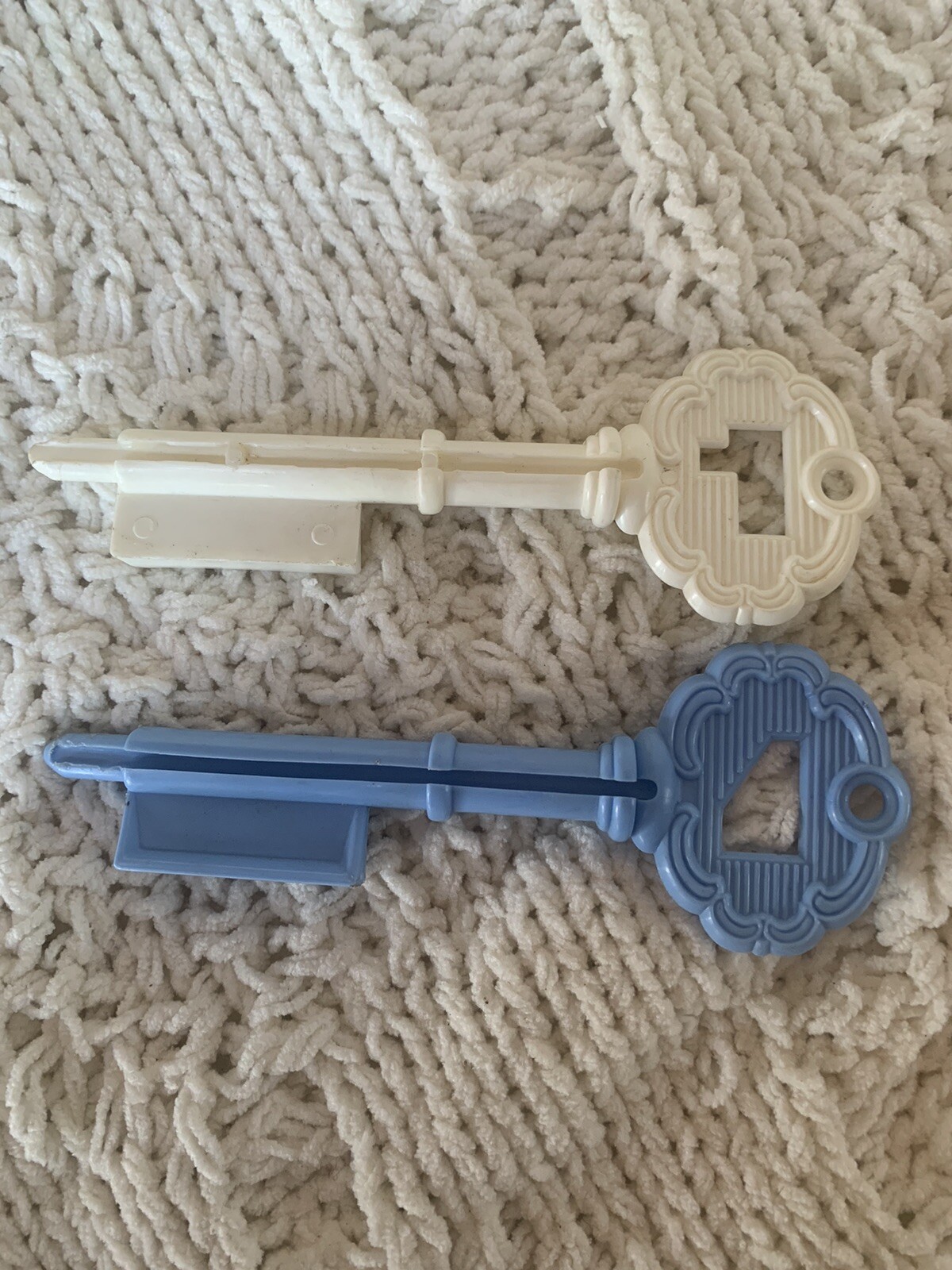 Two Keys of Learning A Child Guidance Toy Replacement Keys Light Blue And White
