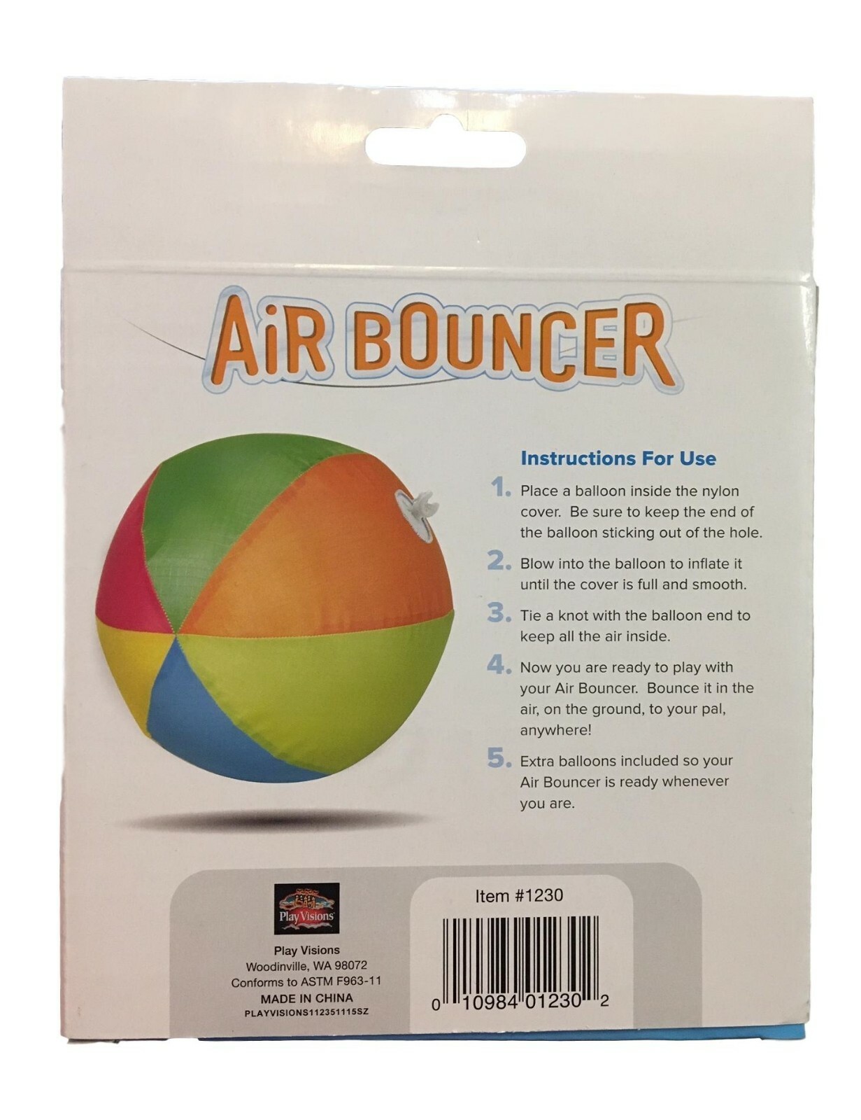 Play Visions Air Bounce Balloon Filled Fabric Balls Pool Party Birthday Light