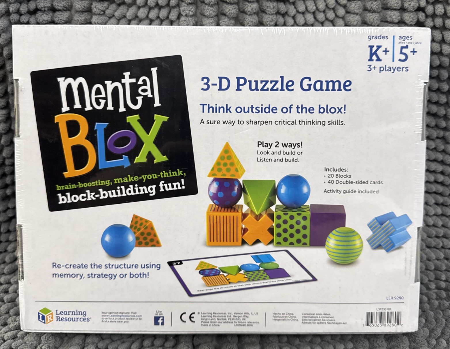 Learning Resources – Mental Blox – 3-D Puzzle Game – Sealed Box