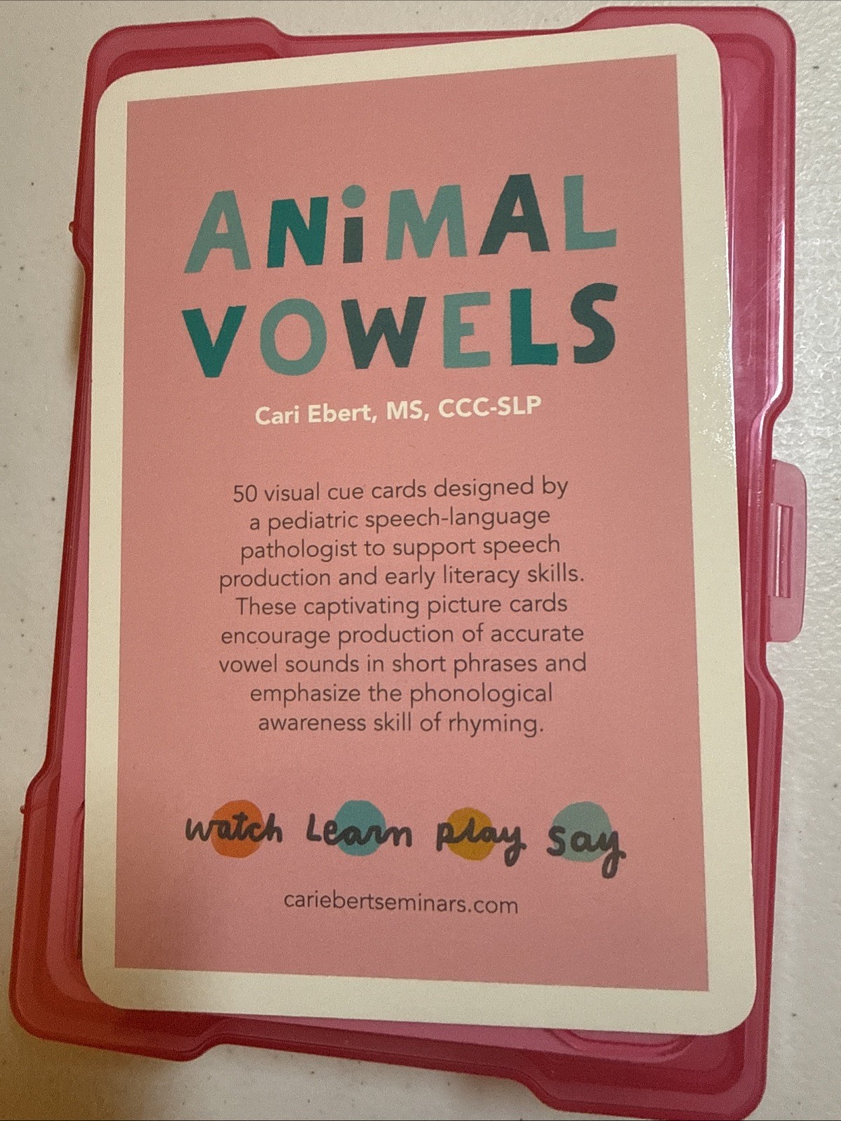Animal Vowels-50 Cards To Support Speech Production
