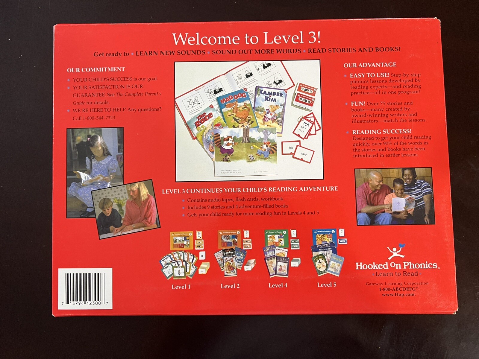 INCOMPLETE!! READ!! HOOKED ON PHONICS LEARN TO READ LEVEL 2 3 & 5 BOOK CD TAPE