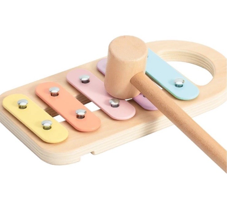 Classic World Hedgehog Wooden Pounding Bench Educational Musical Toy for 10 Mo