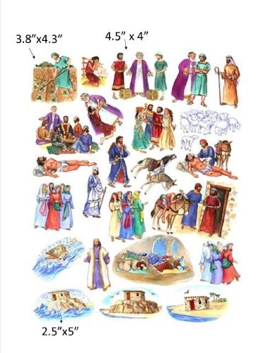13 Bible Stories Felt Figures Set for Flannel Board – Precut & Ready to Use!