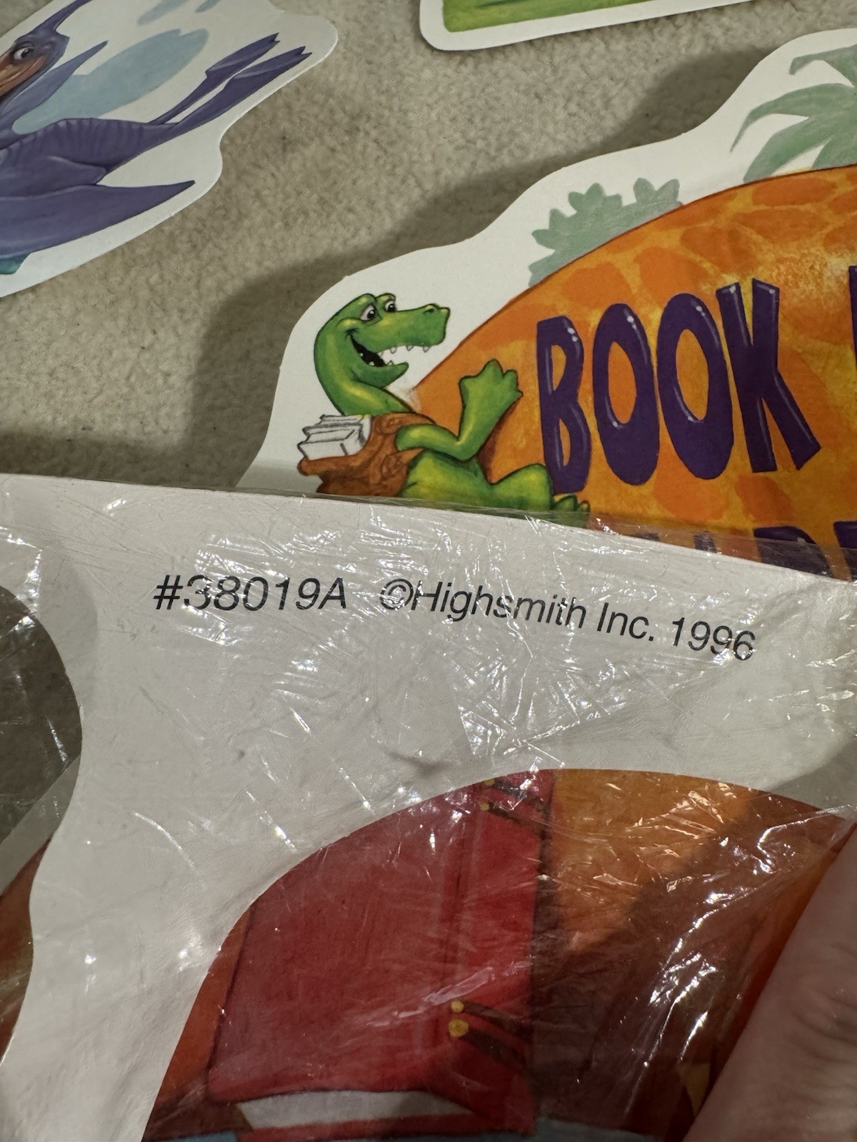 Vintage 90s Dinosaur Classroom School Bulletin Board Reading Books Nostalgia