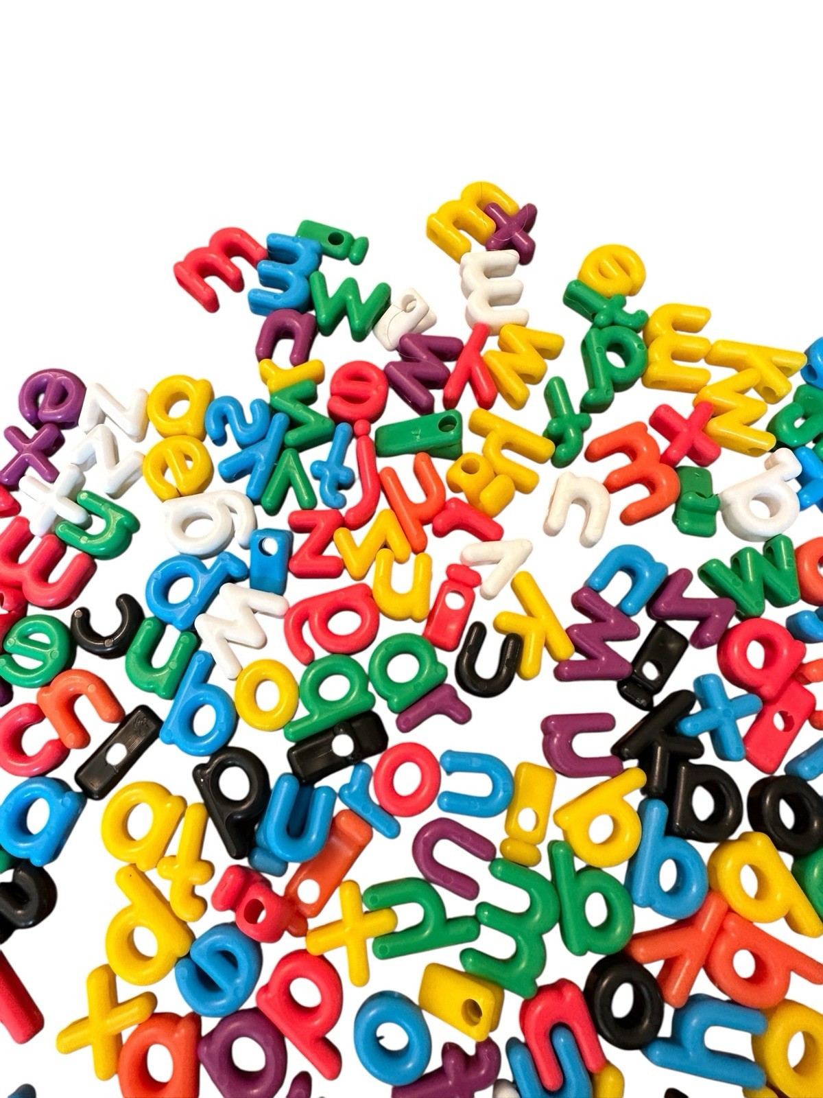 Roylco Kids Children Manuscript Lacing Letter Beads 177 Pieces Homeschooling