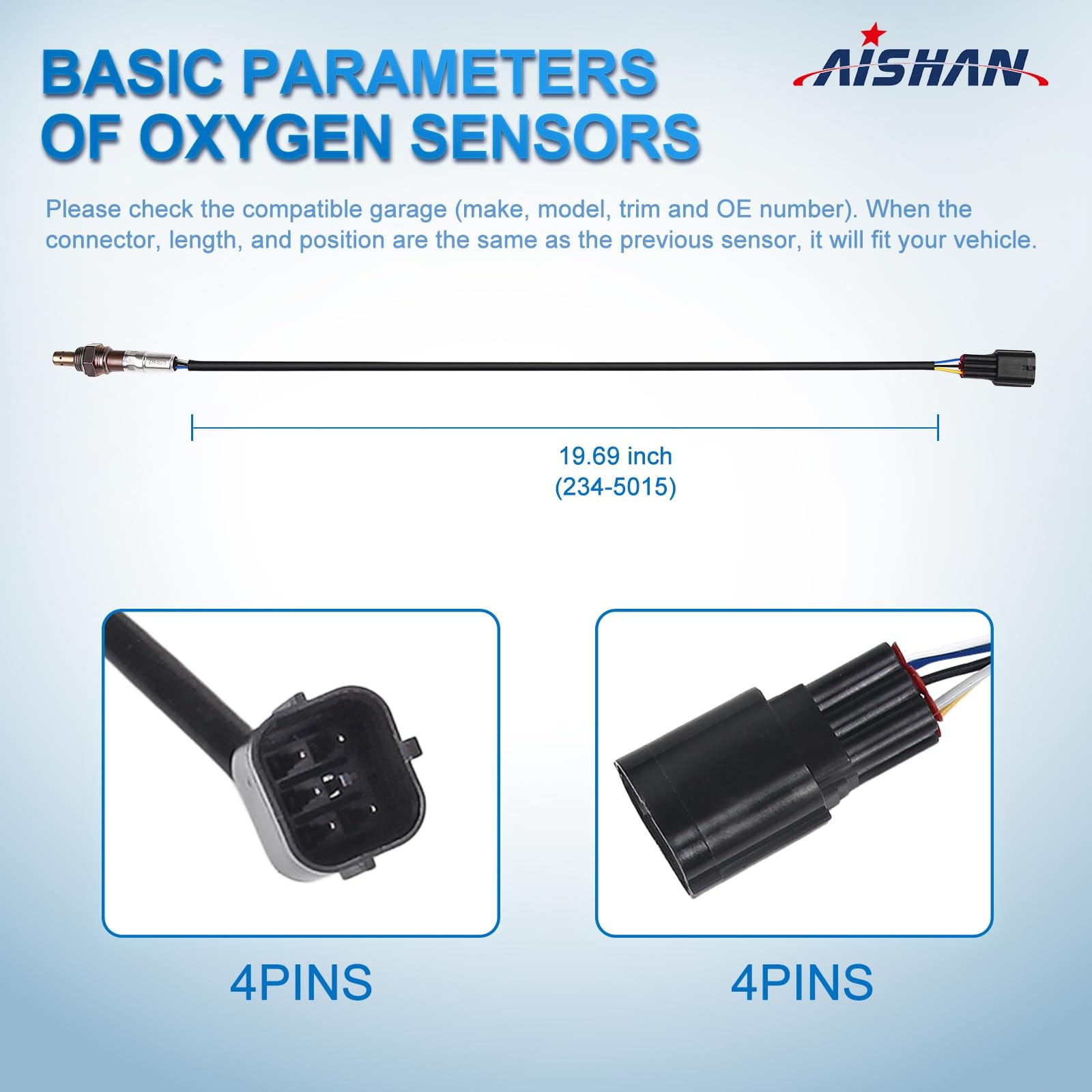 AISHAN 1PC O2 Oxygen Sensor Upstream 234-5015 Compatible with Mazda 5 2.3L…