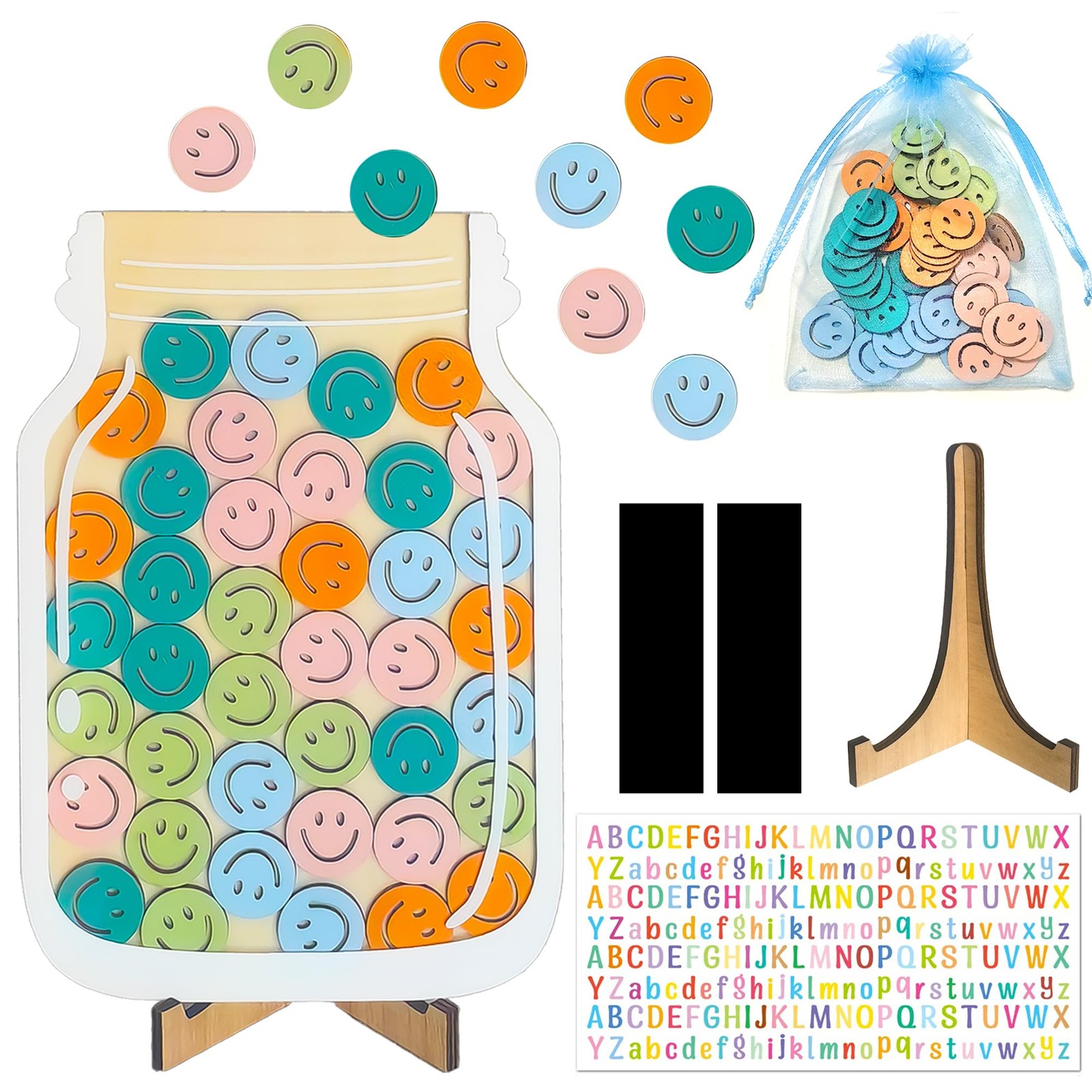 Personalized Star Reward System, 45Pcs Tokens, Behavior Training, Multicolor