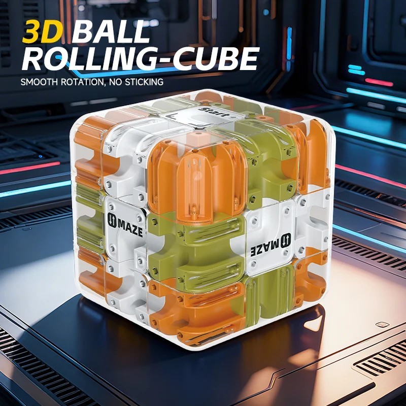 Puzzle Maze Cube,Large Labyrinth 3D Puzzle Maze Cube,Engaging Brain Teaser Toy*
