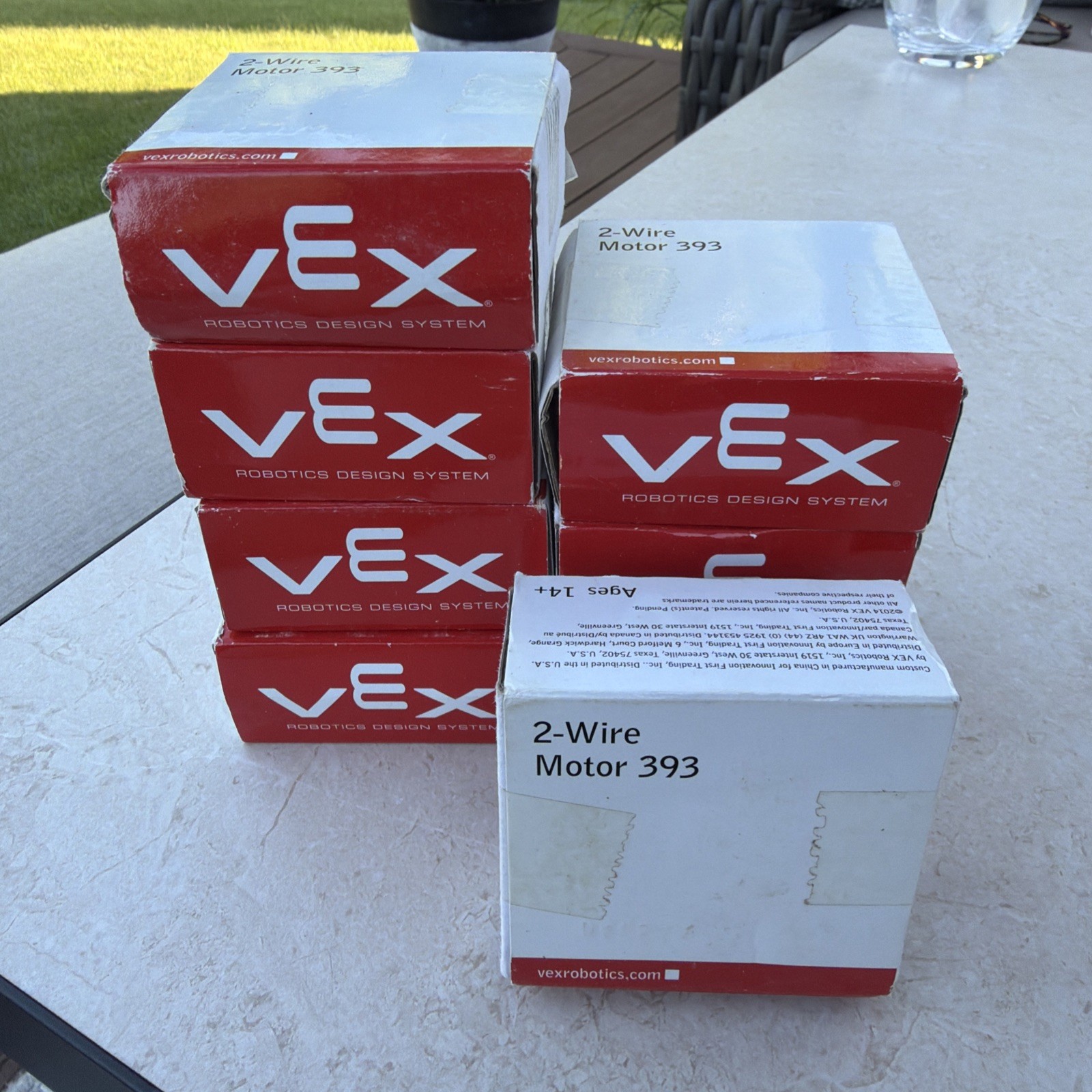 8 New VEX Robotics 2-Wire 393 Motors